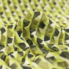 Crêpe voile viscose imprimé rayure horizontale fondue aquarelle saumon marine lilas anis