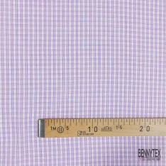 Coton tissé teint imprimé tartan vert anglais ocre blanc cassé