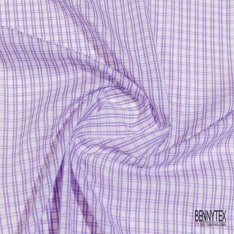 Coton tissé teint imprimé tartan vert anglais ocre blanc cassé