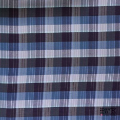 Coton tissé teint motif carreau moutarde jaune banane ocre blanc discret