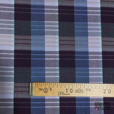 Coton tissé teint motif carreau moutarde jaune banane ocre blanc discret