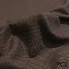 Coton gratté tissé teint grands carreaux bleu lavande vert gazon