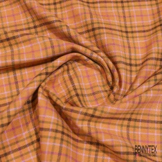 Coton gratté tissé teint pied de poule anthracite taupe foncé