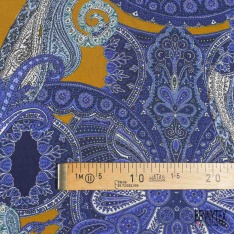 Fibranne viscose imprimé digital simple base motif géométrique multicolore