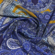 Fibranne viscose imprimé digital simple base motif géométrique multicolore