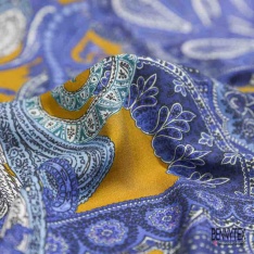 Fibranne viscose imprimé digital simple base motif géométrique multicolore