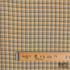 Coton viscose tissé teint tartan bleu nuit tilleul bleu ciel pastel lurex ciel