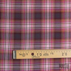 Coton viscose tissé teint petit tartan gris noir vanille blanc discret ocre lurex or