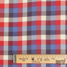 Coton viscose tissé teint élasthanne tartan noir fond violet