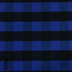 Coton viscose pour chemise bûcheron imprimé grand carreau camel gazon blanc discret bleu charron