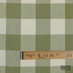 Coton viscose gratté chemise bûcheron tissé teint grand carreau bleu roi noir