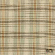 Coton viscose gratté chemise bûcheron tissé teint tartan rouge beige ocre gris clair blanc cassé