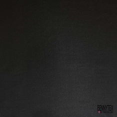 Popeline coton polyamide uni noir profond