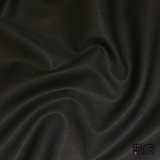 Popeline coton polyamide uni noir profond
