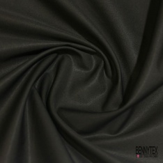 Popeline coton polyamide uni noir profond