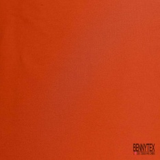 Popeline coton polyamide élasthanne uni orange brûlée