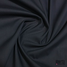 Popeline coton polyamide élasthanne uni navy