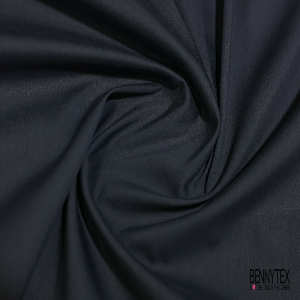 Popeline coton polyamide élasthanne uni navy