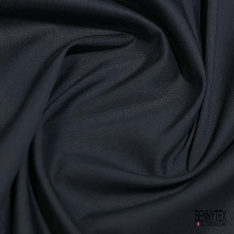 Popeline coton polyamide élasthanne uni navy