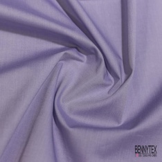 Popeline coton polyamide élasthanne uni lavande
