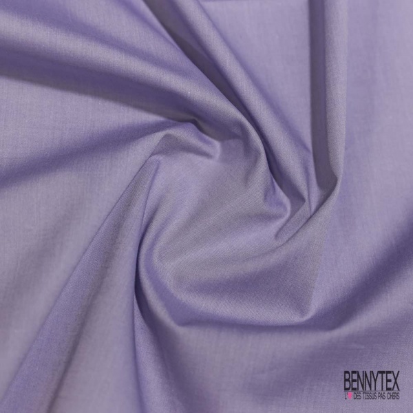 Popeline coton polyamide élasthanne uni lavande