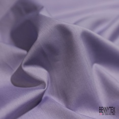 Popeline coton polyamide élasthanne uni lavande