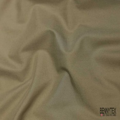 Popeline coton polyamide élasthanne uni encens