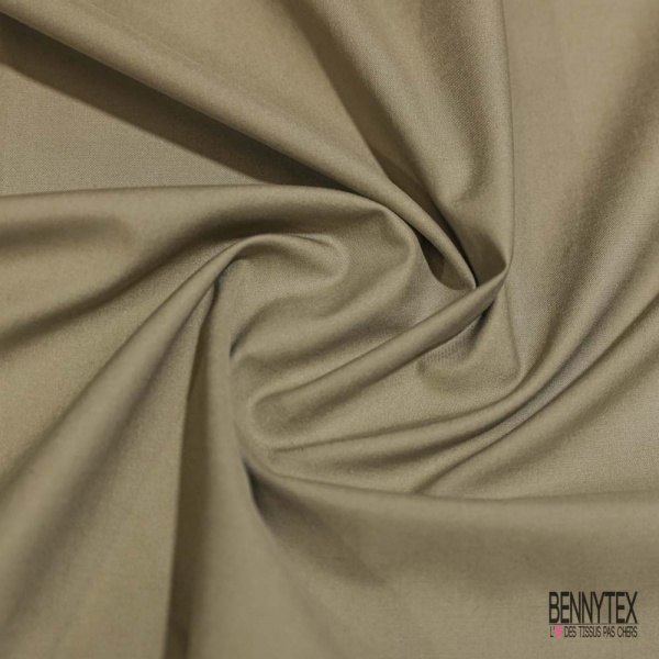 Popeline coton polyamide élasthanne uni encens