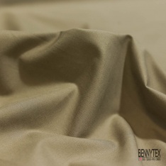 Popeline coton polyamide élasthanne uni encens