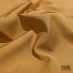 Popeline coton polyamide uni camel