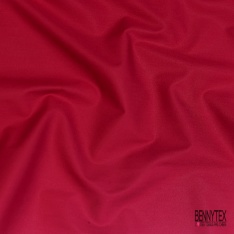 Popeline coton polyamide uni framboise