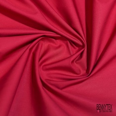 Popeline coton polyamide uni framboise