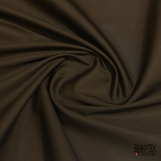 Popeline coton polyamide uni bison