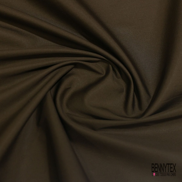 Popeline coton polyamide uni bison