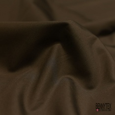 Popeline coton polyamide uni bison