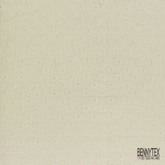 Double gaze de coton broderie anglaise blanc cassé