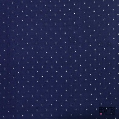 Double gaze de coton broderie anglaise marine