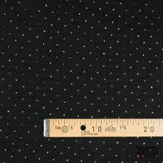 Double gaze de coton broderie anglaise noir