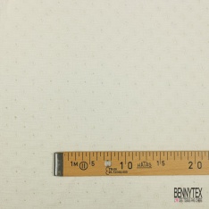 Double gaze de coton broderie anglaise blanc optique