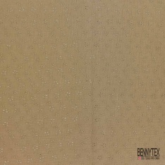 Double gaze de coton broderie anglaise sable de la prairie