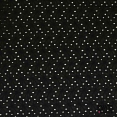 Voile de coton broderie anglaise imprimé abstrait noir