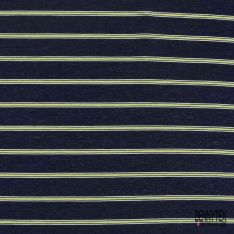 Viscose polyamide imprimé rayure horizontale navy ciel blanc éclatant