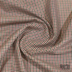 Coton viscose gratté chemise bûcheron tissé teint tartan bleu roi olive cannelle lurex or