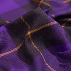 Coton viscose tissé teint pied de puce vintage lie de vin noir blanc discret