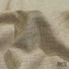 Laine costume semi rigide motif chevron rose nstalgie blanc cassé