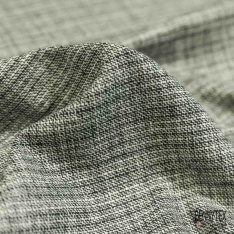 Laine coton costume motif chevron taupe blanc cassé