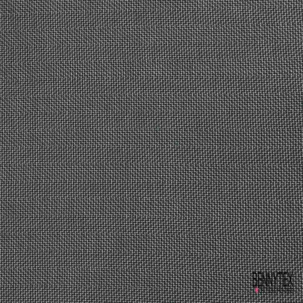 Grain de laine élasthanne natté fin gris perle anthracite