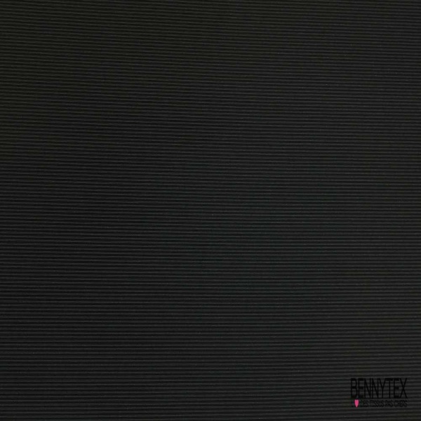 Mini ottoman de laine viscose créateur fin costume satiné fine rayure horizontale ton sur ton noir