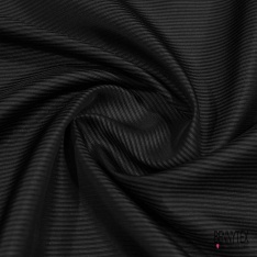 Ottoman de laine soie fin costume satiné noir