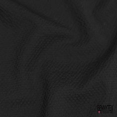 Laine coton costume motif chevron taupe blanc cassé